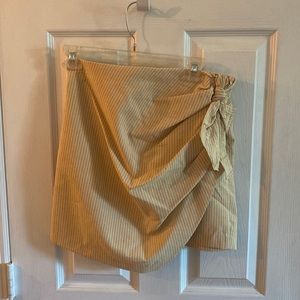 Zara Linen striped skirt